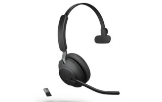 Jabra-Evolve2-65-UC-Black-Mono-Angled-with-USB-A-Dongle-LB